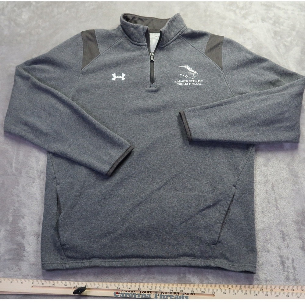 Under Armour Men's University of Sioux Falls Cougars 1/4 Zip Pullover Gray L